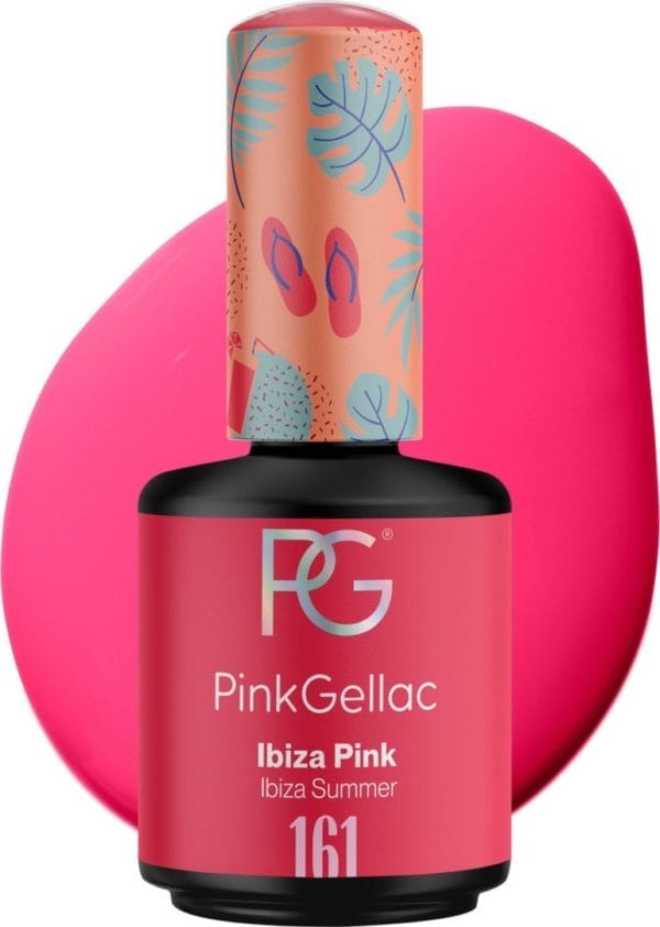 Pink gellac 161 ibiza pink gellak 15ml - roze gel nagellak - gelnagels producten - gel nails - gelnagel