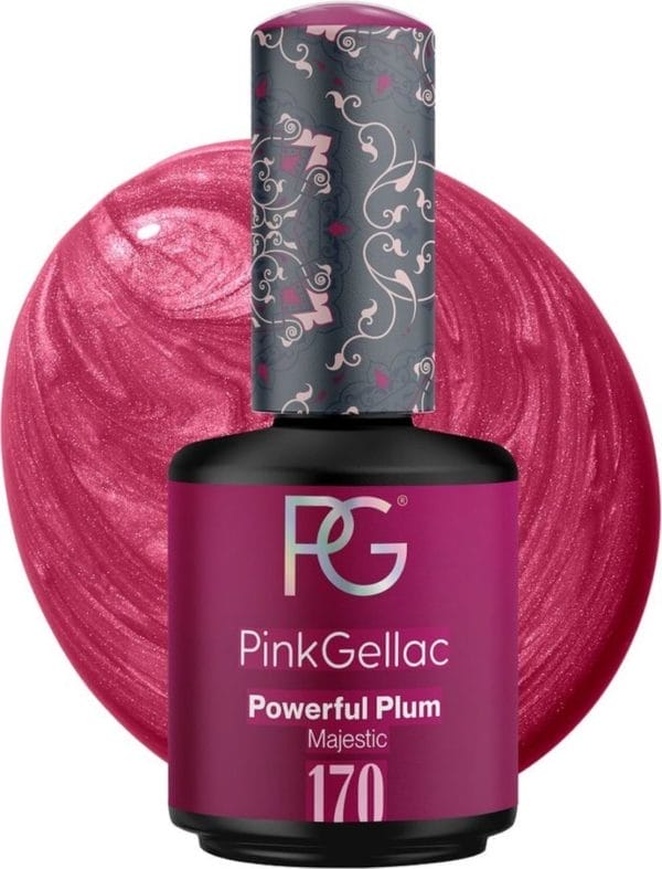 Pink gellac 170 powerful plum gellak - paarse gel nagellak - gelnagellak - gelnagels producten - gel nails - gelnagel