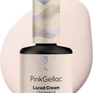 Pink Gellac 296 Laced Cream Gel Lak 15ml - Gellak Nagellak Wit - Gelnagels Producten - Glanzende Gel Nails