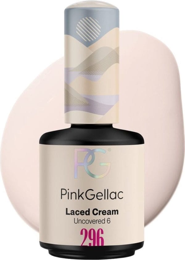 Pink gellac 296 laced cream gel lak 15ml - gellak nagellak wit - gelnagels producten - glanzende gel nails