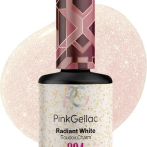 Pink Gellac 304 Radiant White Gel Lak 15ml - Witte Gellak Nagellak - Gelnagels Producten - Glitter Finish