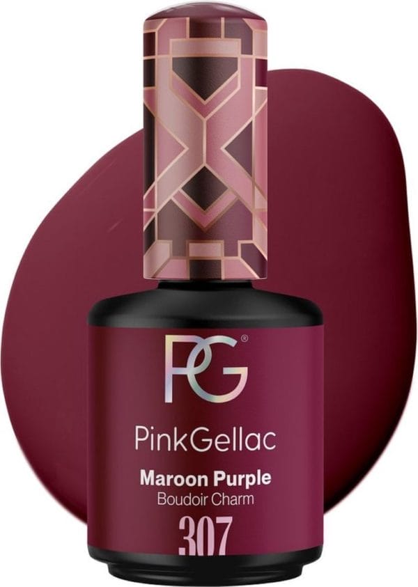 Pink gellac 307 maroon purple gel lak 15ml - paarse gellak nagellak - gelnagels producten - glanzende gel nails