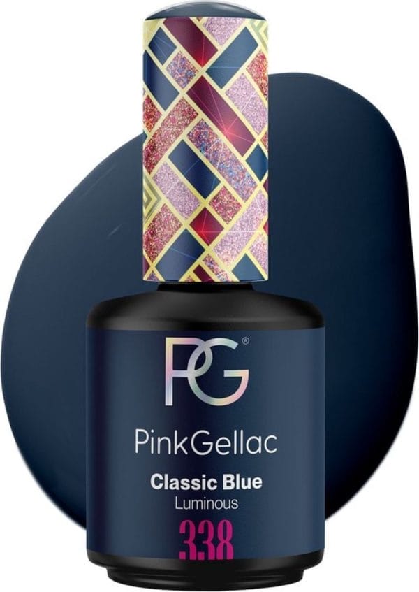 Pink gellac 338 classic blue gellak nagellak 15ml - blauwe gel lak - gelnagels producten - gel nails