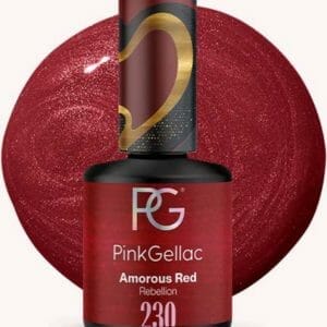 Pink Gellac | Amorous Red - Gellak - Vegan - Rood - Shimmer Finish - 15 ml