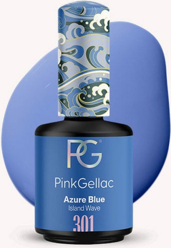 Pink gellac | azure blue - gellak - vegan - blauw - creamy finish - 15 ml