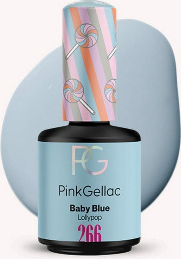 Pink gellac - baby blue - gellak - vegan - blauw - glanzend - 15ml