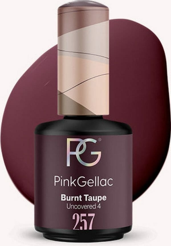 Pink gellac | burnt taupe - gellak - vegan - bruin - creamy finish - 15 ml