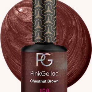 Pink Gellac | Chestnut Brown - Gellak - Vegan - Bruin - Shimmer Finish - 15 ml