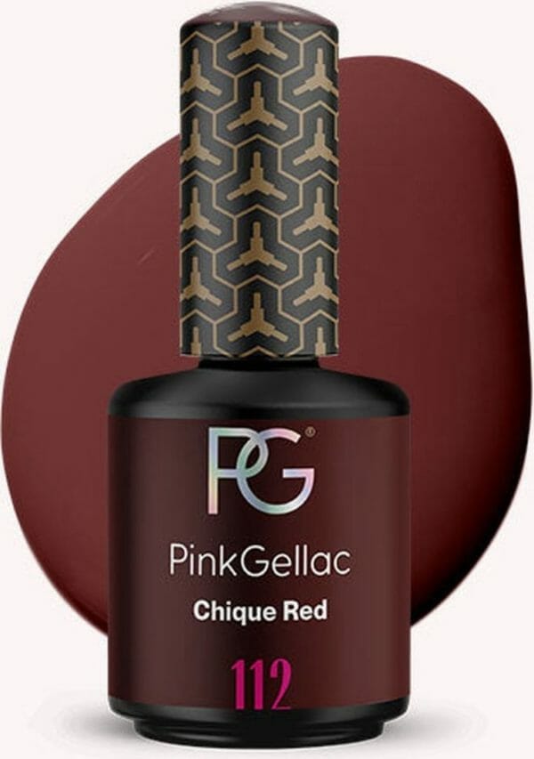 Pink gellac | chique red - gellak - vegan - rood - creamy finish - 15 ml