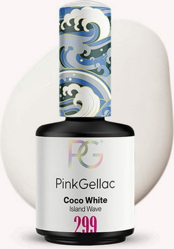 Pink gellac | coco white - gellak - vegan - wit - creamy finish - 15 ml