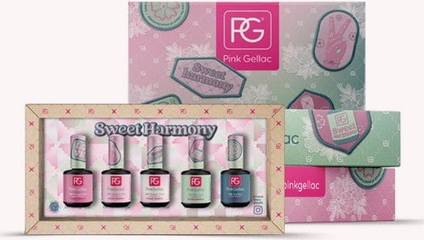 Pink gellac collection box sweet harmony - gellak set kleuren van 5 x 15ml dreamy kleuren - gelnagellak voor gelnagels - gel nagellak