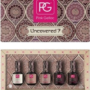 Pink Gellac Collection Box Uncovered7 - Gellak Set Kleuren van 5 x 15ml Sprankelende Kleuren - Gelnagellak - Gel Lak