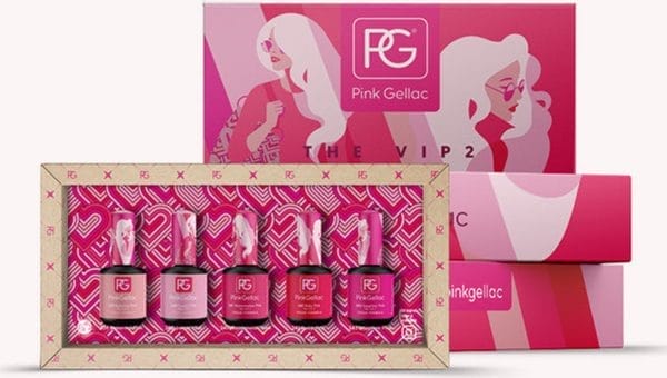 Pink gellac collection box vip 2 - gellak set kleuren van 5 x 15ml roze kleuren - gel nagellak voor gelnagels