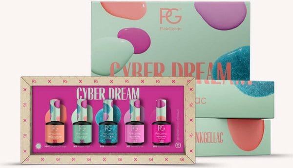 Pink gellac - color box cyber dream - gellak - set van 5 lente kleuren - vegan