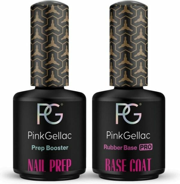 Pink gellac combi deal 2 x 15ml - prep booster - peel base - gel nails - gellak set voor thuis - gelnagels producten