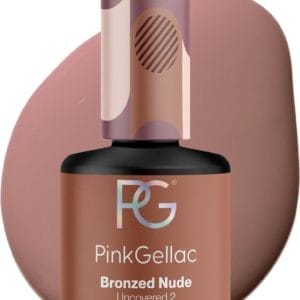 Pink Gellac Gellak Bruin 15ml - Bruine Gel Lak Nagellak - Gelnagels Producten - Gel Nails - 195 Bronzed nude