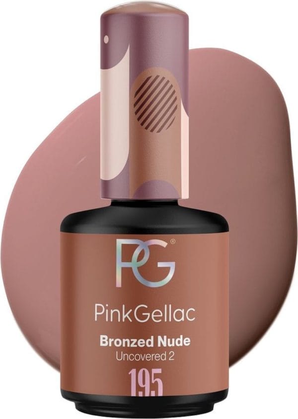 Pink gellac gellak bruin 15ml - bruine gel lak nagellak - gelnagels producten - gel nails - 195 bronzed nude