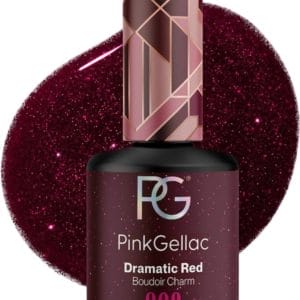 Pink Gellac Gellak Glitter Rood 15ml - Rode Gel Lak Nagellak - Gelnagellak voor de Perfecte Gelnagels - Gel Nails - 308 Dramatic Red