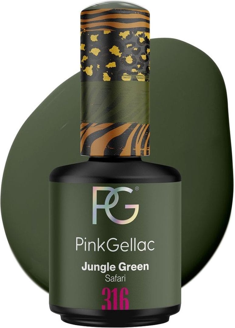 Pink gellac gellak groen 15ml - groene gel nagellak - gelnagels producten - gel nails - 316 jungle green Pink gellac gellak groen 15ml - groene gel nagellak - gelnagels producten - gel nails - 316 jungle green