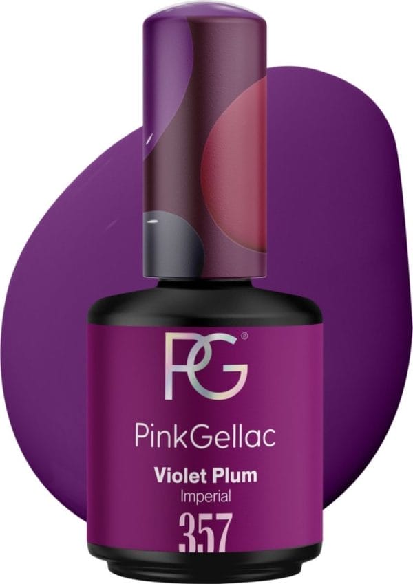 Pink gellac gellak paars nagellak 15ml - creamy finish paars - gelnagels producten - gel nails - 357 violet plum