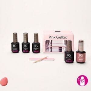 Pink Gellac - Gellak - Peel off startersset - Gel nagellak inclusief led lamp - 5 stuks