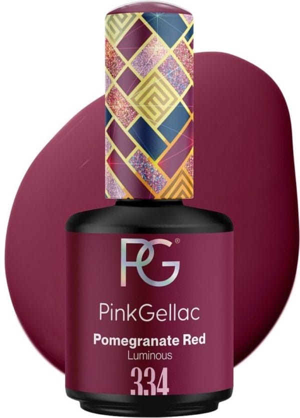 Pink gellac gellak rood nagellak 15ml - glanzend rood - gelnagels producten - gel nails - gel lak - 334 pomegranate red