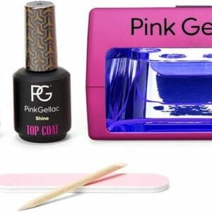 Pink Gellac - Gellak Starterspakket Neutral Sense - Met 1 roze kleur en hot pink LED lamp - Manicure Set - Gel Nagellak, Gel Lak, Gelnagels