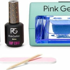Pink Gellac - Gellak Starterspakket Neutral Sense - Met 1 roze kleur en mint LED lamp - Manicure Set - Gel Nagellak, Gel Lak, Gelnagels