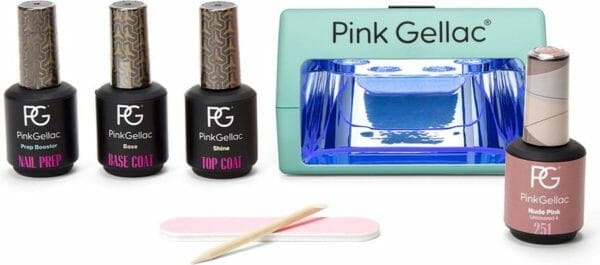 Pink gellac - gellak starterspakket neutral sense - met 1 roze kleur en mint led lamp - manicure set - gel nagellak, gel lak, gelnagels