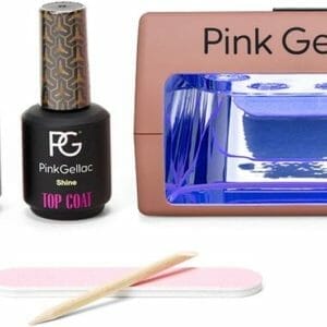 Pink Gellac - Gellak Starterspakket Neutral Sense - Met 1 roze kleur en peach LED lamp - Manicure Set - Gel Nagellak, Gel Lak, Gelnagels