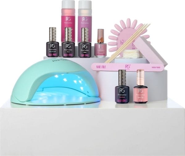 Pink gellac - gellak starterspakket - premium peel off - gel nagellak en gel lak - inclusief led lamp - voor de perfecte gelnagels