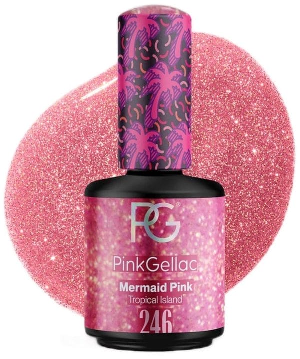 Pink gellac glanzende roze gellak 15ml - gel lak nagellak - gelnagels producten - gel nails - 246 mermaid pink