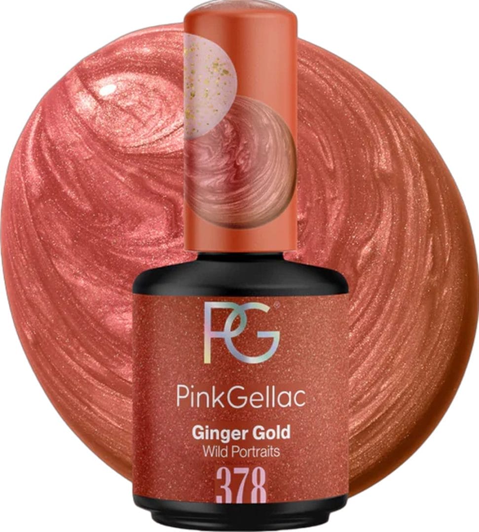 Pink gellac gouden gellak nagellak - gelnagellak - gelnagels producten - gel nails - 378 ginger gold Pink gellac gouden gellak nagellak - gelnagellak - gelnagels producten - gel nails - 378 ginger gold