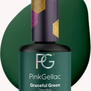 Pink Gellac | Graceful Green - Gellak - Vegan - Groen - Creamy Finish - 15 ml