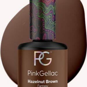 Pink Gellac | Hazelnut Brown - Gellak - Vegan - Bruin - Creamy Finish - 15 ml