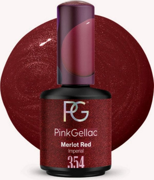Pink Gellac | Merlot Red - Gellak - Vegan - Rood - Parel Finish - 15 ml