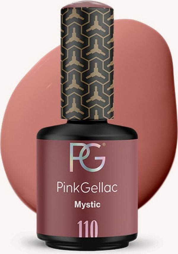 Pink gellac | mystic - gellak - vegan - bruin - creamy finish - 15 ml