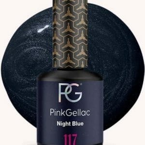 Pink Gellac - Night Blue - Gellak - Vegan - Blauw - Glitters - Glanzend - 15ml