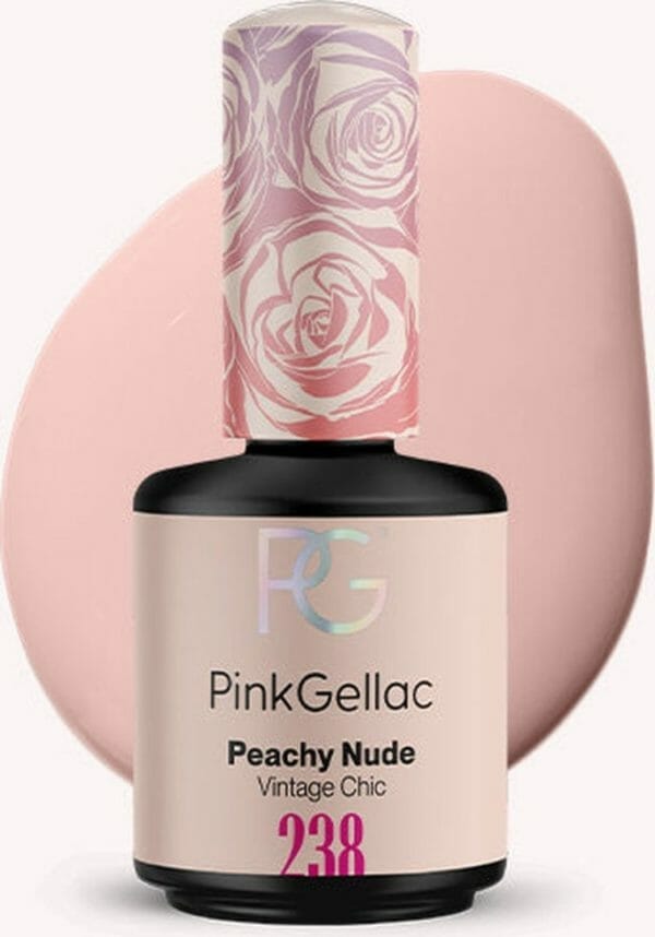 Pink Gellac - Peachy Nude - Gellak - Vegan - Perzik - Glanzend - 15ml