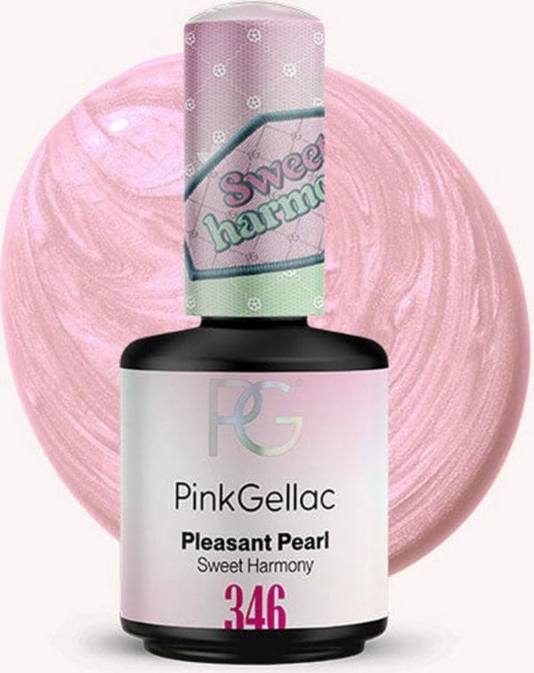 Pink gellac | pleasant pearl - gellak - vegan - roze - parel finish - 15 ml