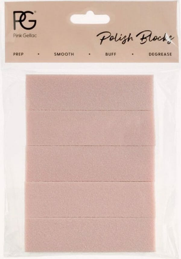 Pink gellac - polijstblok - nagel buffer - 5 stuks - voor optimale hechting van gellak