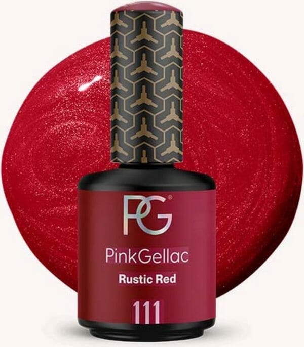 Pink gellac | rustic red - gellak - vegan - rood - parel finish - 15 ml