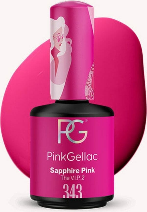 Pink gellac - sapphire pink - gellak - vegan - roze - glanzend - 15ml