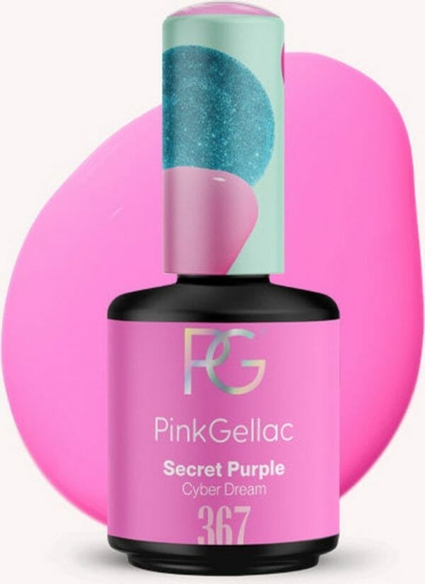 Pink gellac - secret purple - gellak - vegan - paars - glanzend - 15ml