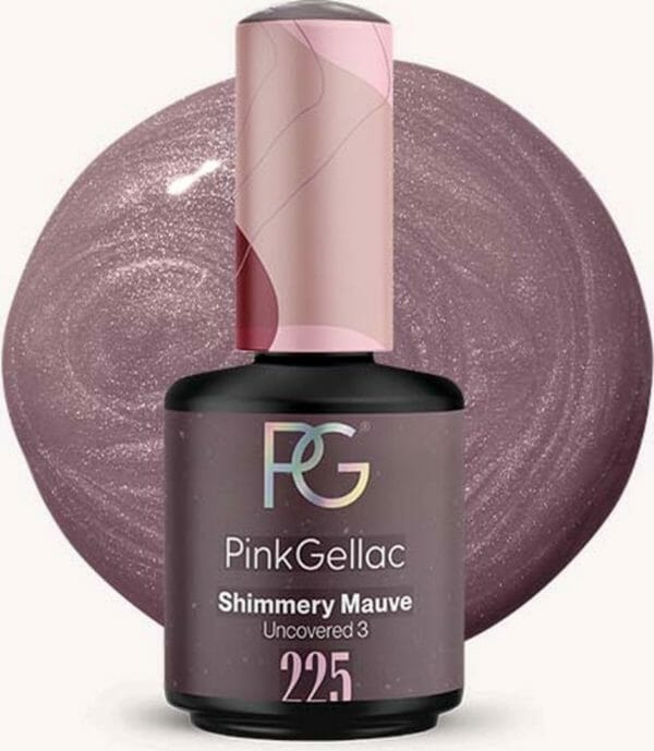 Pink gellac | shimmery mauve - gellak - vegan - paars - shimmer finish - 15 ml