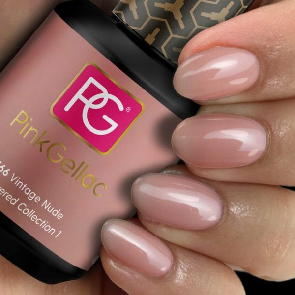 Pink gellac | vintage nude - gellak - vegan - nude - creamy finish - 15 ml