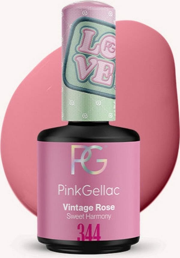 Pink gellac - vintage rose - gellak - vegan - roze - glanzend - 15ml