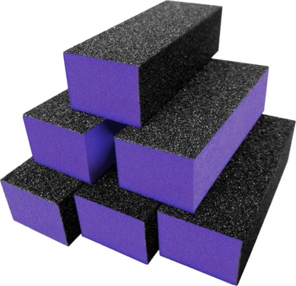 Polijstblok zwart/paars (10stuk) vijlen - bufferblok - buffervijl- buffing block- polijstblok