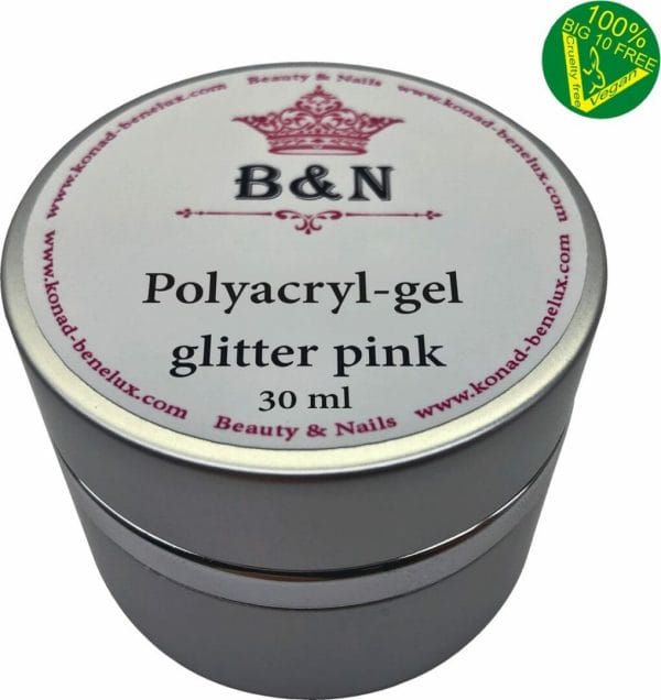 Polyacryl glitter pink - 30 ml | B&N - VEGAN - polygel