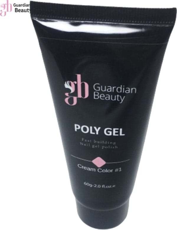 Polygel - polyacryl gel -cream color #1 - 60gr - gel nagellak - fantastische glans en kleurdiepte - uv en led-uithardbaar - kunstnagels en natuurlijke nagels